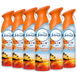 Febreze Air Freshener and Odor Fighter Spray, Hawaiian Aloha Scent, 8.8 Oz (Pack of 6)