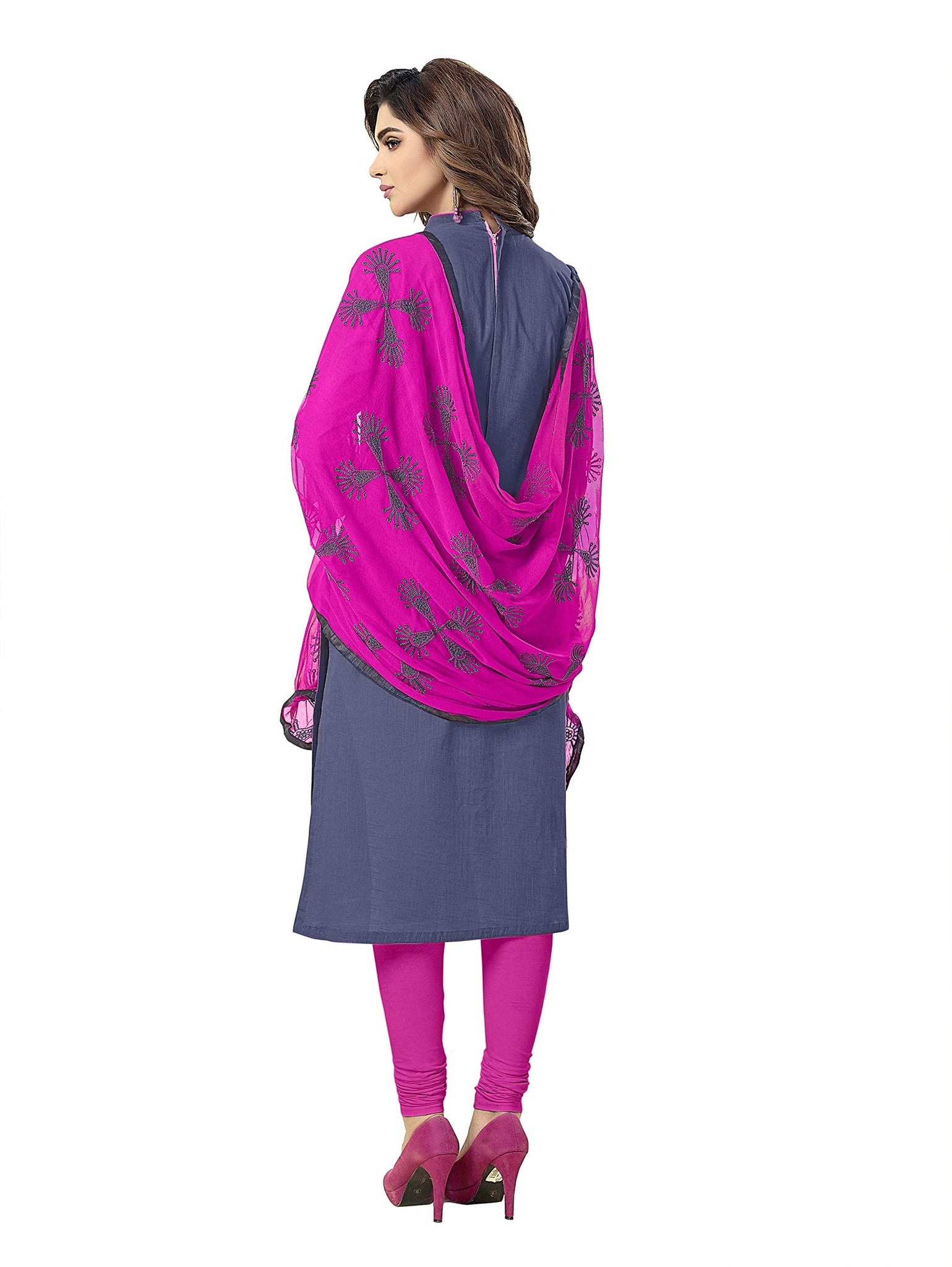 Anni Designer Cotton Saree (Dhadak 4012_Dusty Blue_Free Size),Dusty Blue,Free Size,Cotton,,Saree