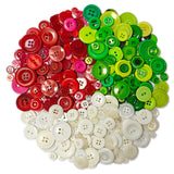 Kovolala 500-700 pcs Christmas Craft Buttons, Hand Sewing Buttons with 2 or 4 Holes for Sewing, Arts & Crafts, DIY Decorations