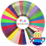 FIROS 3D Pen Filament Refills, 32 Colors 3D Pen PLA Filament, Each Color 9.84 Feet, Total 315 feet 3D Printing Pen PLA Filament,