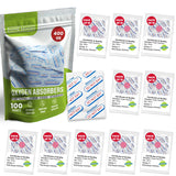 400cc Oxygen Absorbers for Food Storage 100 Pack - Sealed Packs of 10 for Freshness - Ideal for Mylar Bags, Mason Jars, and Free
