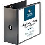 Business Source 28451 DRing View Binder, 5Inch Capacity, 11x81/2Inch , Black