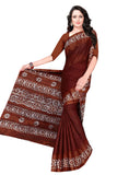 Tamaira Fashion Womens Plain Weave Pure Cotton Saree Without Blouse Piece(1920_Maroon)