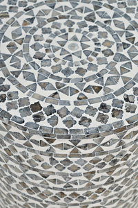 Global Archive Handcrafted Capiz Shell Terrazzo Modern Accent End Table