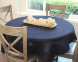 CleverDelights 60 Inch Navy Burlap Square - Jute Burlap Fabric - Finished Edges - 60 x 60