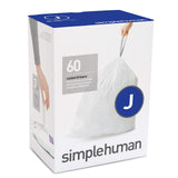 simplehuman Code J Custom Fit Trash Can Liner, 3 refill packs (60 Count), 3045 Liter / 812 Gallon