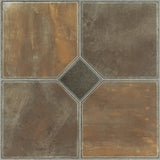 Nexus Self Adhesive 12-Inch Vinyl Floor Tiles, 20 Tiles - 12 x 12, Rustic Slate Pattern - Peel & Stick, DIY Flooring for Kitchen