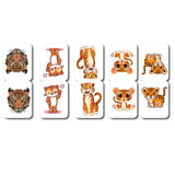 woopme Set of 5 Magnetic Funny Tiger Cartoon Bookmark for Book Lovers Readers Students Gift Magnetic Page Clips Folding