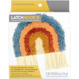 Dimensions 7276381 Colorful Rainbow Beginner Latch Hook Kit with Fringe, 12 x 9, Multicolor, 3pcs