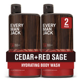 Every Man Jack Nourishing Cedar + Red Sage Mens Body Wash for All Skin Types - Naturally Derived Ingredients - Cleanse and Hydra