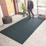 Consolidated Plastics Brush Dry Indoor/Covered Outdoor Entrance Floor Mat, 4 W x 8 L, Blue