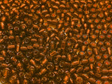Large Czech Glass Seed Beads Size:6/0 40 gr / 1.4 oz (Orange Silver Lined)