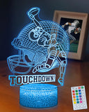 DAHEYMA Football Lamp, 16 Colors Touchdown Night Light - Remote Control, Timer Tpye-C Dimmable, LED 3D Light Illusion, American 