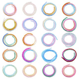 Elecrelive 3000pcs Gradient Glass Faceted Rondelle Beads 3mm 20 Colors Briolette Loose Crystal Beads for DIY Beading Bracelet Ne