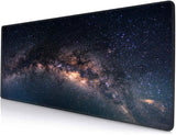 SANWUMIAN Large Gaming Mouse Pad with Stitched Edges, Galaxy Desk Mat, Extended XL Keyboard Pad, Non-Slip Rubber Base Desk Pad f