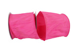 Reliant Ribbon 92975W-175-10F Dupioni Supreme Wired Edge Ribbon, 4 Inch X 10 Yards, Shocking Pink