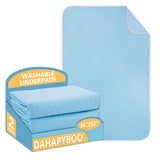 DAHAPYBOO Washable Underpads, 34'x52' 2 Pack Incontinence Pads, Heavy Absorbency Reusable Pads for Elderly, Kids, Adults and Pet