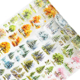MiyouLuna 6PCS Trees and Forest PET Tape Set, Nature Scenery Adhesive Tapes for Journaling, Scrapbooking, and DIY Crafts, with D