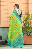 Leriya Fashion Womens Trendy Kanjivaram Soft Lichi Silk Saree With Blouse Piece (Green)