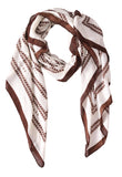 Icw WomenS CrossBorder FourGrid Versatile Printed Cotton Scarf Stoles Shawl Dn117 (White)