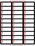 Great Papers! Candy Cane with Red Foil 30Up Holiday Address Labels, 8.5 x 11 Sheet/1 x 2.625 Labels, 4 sheets/120 Labels (2