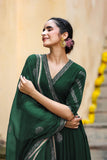 Anni Designer Women'S Rayon Blend Anarkali Printed Kurta With Pant & Dupatta (Berlin Green-Vks01_L_Green_Large),Green,L,,,