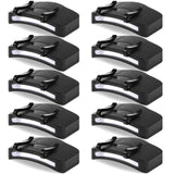 Hortsun 10 Pcs Hat Light Clip COB Cap Lights Clip on Hat Headlamp Battery Powered Cap Brim Lamp Black Waterproof Ultra Bright He