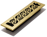 Decor Grates SPH212 Floor Register, 2x12, Polished Brass Finish