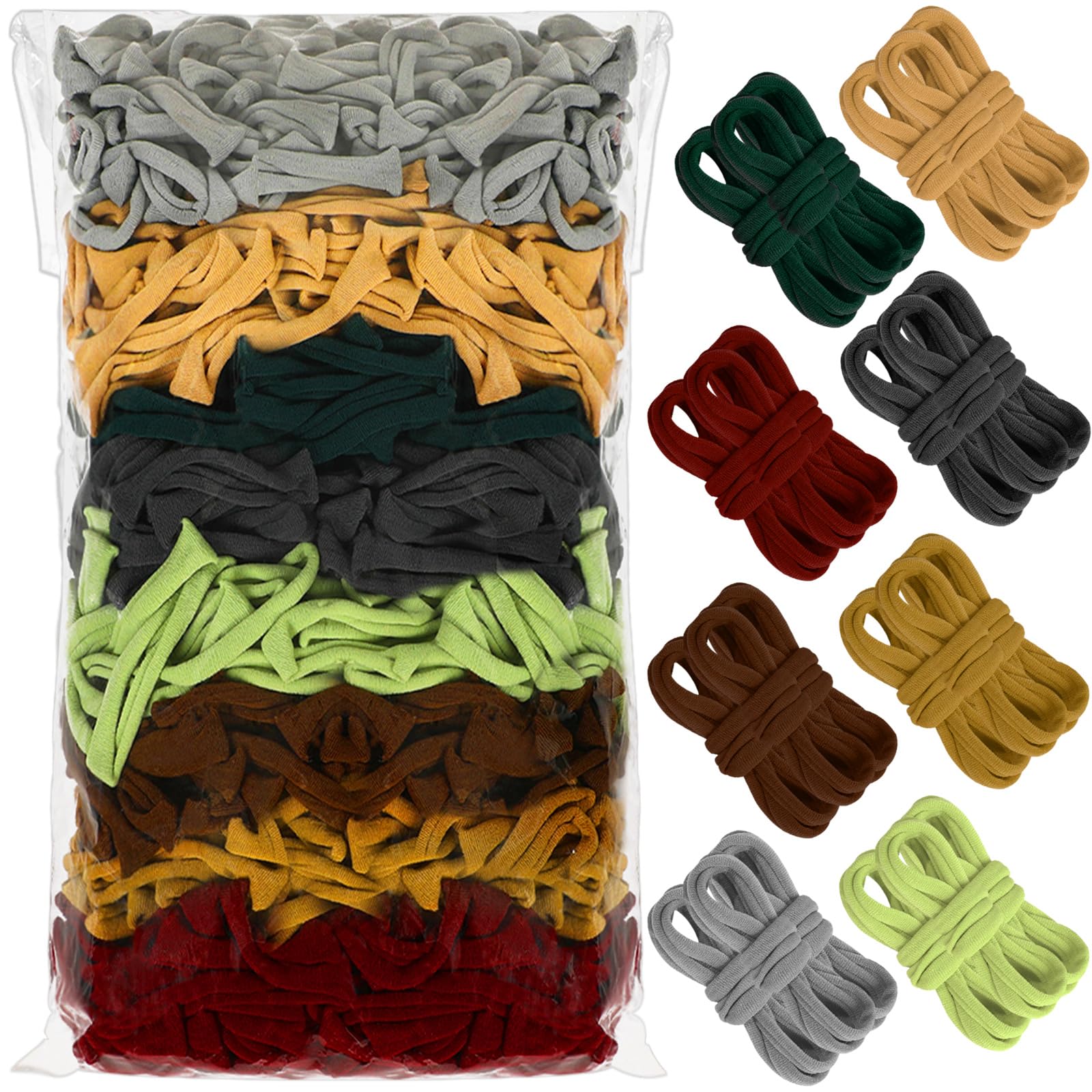 600PCS Green Loom Loops Potholder Brown Weaving Loom Loops Potholder Loops Elastic Weaving Craft Mothers Day Gifts DIY Flexible