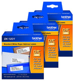 Brother Genuine DK1201 DieCut Standard Address Labels, 400 Labels per Roll, 3 Rolls for Use with All QL Label Printers