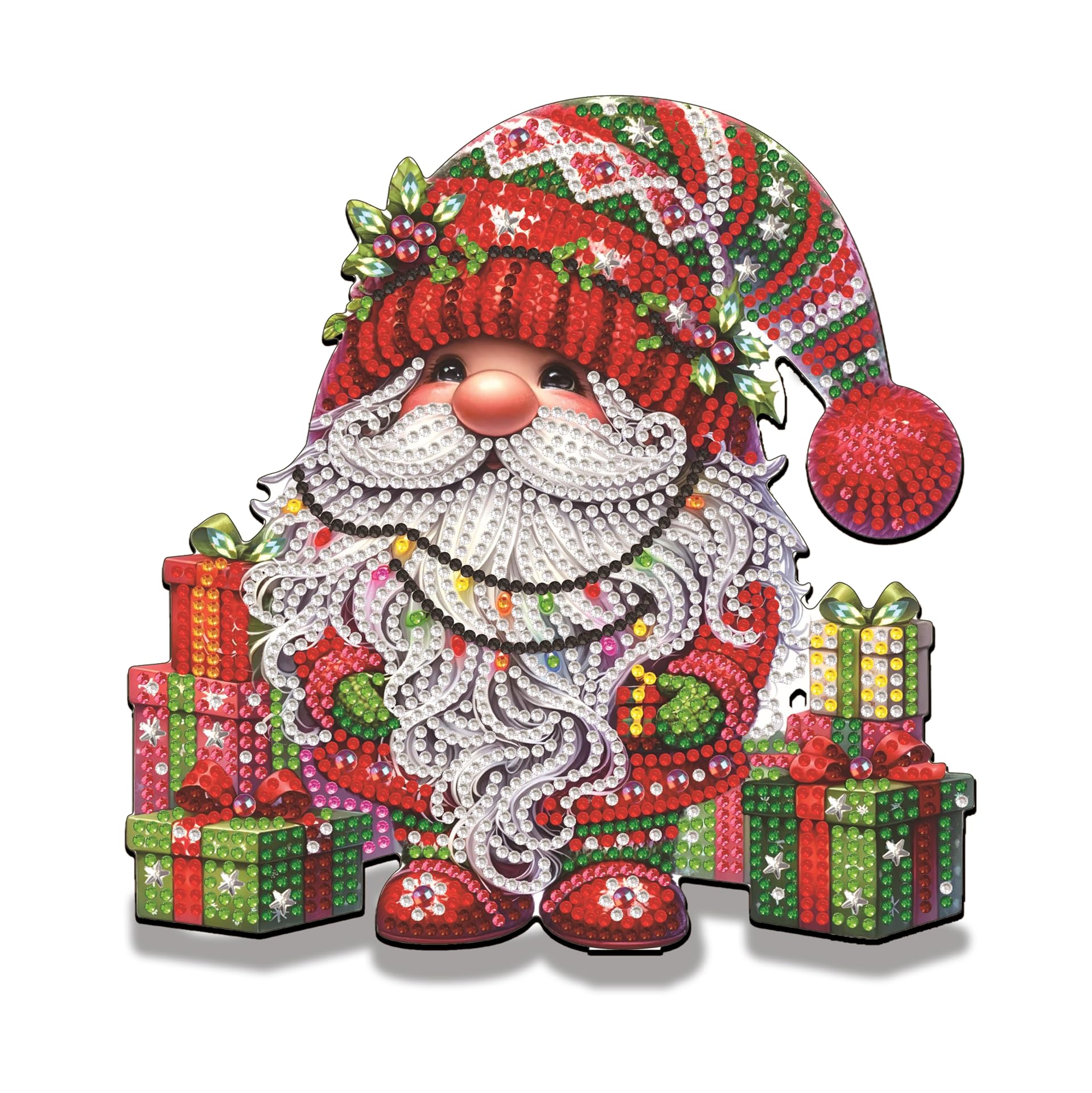 Apomelo Diamond Art Kit Tabletop Ornament Special Shaped Crystal Diamond Art Kit for Adults Christmas Desktop Ornament Stand Up 