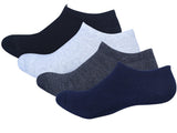 Fabdon MenS And WomenS Solid Cotton Low Cut Loafer Socks (MultiColoured) Pack Of 4 Pair (Free Size)