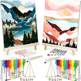 BAISITE Paint by Numbers Kit for Adults Beginners,16 Wx20 L 2 Pack Canvas for Painting Kits for Adults in Colorful Box 1112 Alre