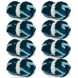 HOMBYS 8 Pack Giant Chunky Yarn for Crocheting/Hand Knitting, Super Bulky Large Soft Fluffy Tie Dye Plush Fuzzy Mixed Color Thic