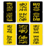 woopme 6 PCs Coffee Quotes Bookmark Magnetic for Students Kids Book Lovers Readers Gift Magnetic Page Clips Folding