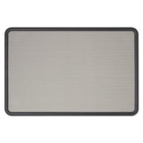 Quartet Bulletin Board, Fabric, 3 x 2 Feet, Office Bulletin Boards, Contour Gray Plastic Frame (7693G)