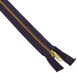 COATS & CLARK Inc F25 2013 Heavyweight Brass Separating Metal Zipper, 20, Navy