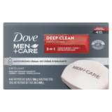 Dove Men+Care Mens Bar Soap Deep Clean 4 Bar More Moisturizing Than Bar Soap Effectively Washes Away Bacteria, Nourishes Your S