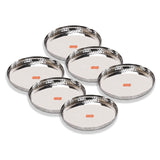 Sumeet Stainless Steel Dinner Plate Set of 6, 29.5cm Dia