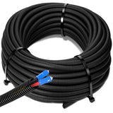 Sasylvia Split Wire Loom Cord Protector Tubing Split Conduit Protector Tubing Convoluted Tube Flexible Electrical Wire Cover Pro