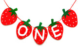 Seyal Birthday Party Decoration Strawberry One Banner