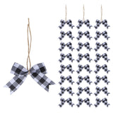 Meseey 24 Pcs 3 Inch Mini Buffalo Plaid Check Ribbon Bow Smal Bows for Crafts Sewing Scrapbook Wedding Christmas Halloween Thank