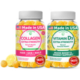 Lunakai Collagen and Vitamin D3 Gummies Bundle - Non-GMO Anti Aging Supplements for Men & Women - Immunity, Bone and Mood Suppor