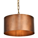 Elegant Lighting Ld6015D15 Miro Single Light 15 Wide Pendant With An Aluminum S, Manual Brass