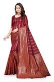 Shasmi Maroon Women's Kanchipuram Art Silk Saree With Blouse Piece (KANCHIPURAM 2007 MAROON)