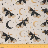 Feelyou Butterfly Fabric by The Yard Kids 2 Yard Bohemian Upholstery Fabric for Chairs Star and Moon Waterproof Outdoor Fabric B
