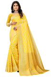 Sugathari Womens Banarasi Saree Pure Kanjivaram Silk Saree (SAM PARI-155 YELLOW)