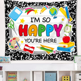 Welcome Back to School Classroom Tapestry Composition Notebook First Day Of School Bulletin Board Banner Decorations Positive Ph