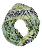 Verismo Geometric Printed Weaved Fabric Soft Beautiful Charming Infinity Scarf. For All Season. GirlS Or BoyS Both Can Wear Th