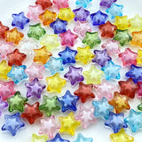 Tingoons 100 PCS 15mm Acrylic Star Beads Loose Spacer Colorful Beads for DIY Craft Jewelry Making Bracelet Necklace Earring Orna